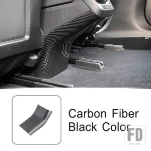 テスラ リア空調アウトレットアンチキックカバートリムモデル 3/Y 2019-2022 インテリアアクセサリー ABS - Carbon Fiber Color2