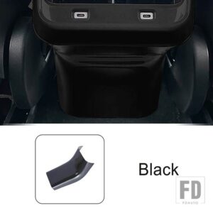 テスラ リア空調アウトレットアンチキックカバートリムモデル 3/Y 2019-2022 インテリアアクセサリー ABS - black3