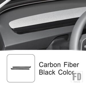 テスラ センターコンソール装飾ストリップモデル 3 2023 2024 ABS インテリアアクセサリー - Carbon Fiber Color