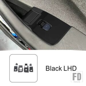 テスラ 窓ガラス昇降ボタンフレーム装飾カバートリムモデル 3 2023 2024 LHD インテリアアクセサリー - Black