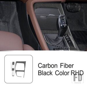 BMW カーボンセンターコンソールギアシフトフレーム装飾カバートリム X1 X2 F48 2016-2022 インテリアアクセサリー - RHD