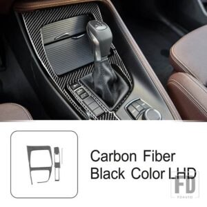BMW カーボンセンターコンソールギアシフトフレーム装飾カバートリム X1 X2 F48 2016-2022 インテリアアクセサリー - LHD