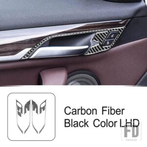 BMW カーボンドアハンドルフレーム装飾カバートリム X1 X2 F48 2016-2022 ドアノブインテリアアクセサリー - LHD