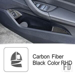 BMW カーボンドアトランクボタンパネル装飾カバートリム X1 X2 F48 2016-2022 インテリアアクセサリー - RHD