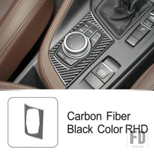 BMW カーボンセンターコンソールマルチメディアノブフレーム装飾カバートリム X1 X2 F48 2016-2022 インテリア - RHD