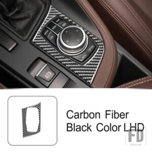 BMW カーボンセンターコンソールマルチメディアノブフレーム装飾カバートリム X1 X2 F48 2016-2022 インテリア - LHD