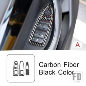 BMW カーボン窓ガラス昇降ボタンフレーム装飾カバートリム X1 X2 F48 2016-2022 スタイリングインテリアアクセサリー - A