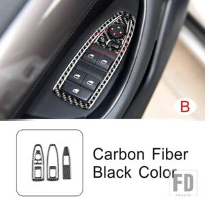 BMW カーボン窓ガラス昇降ボタンフレーム装飾カバートリム X1 X2 F48 2016-2022 スタイリングインテリアアクセサリー - B