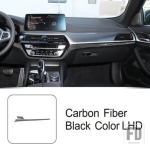 BMW カーボン副パイロットダッシュボードストリップ装飾カバートリム 5シリーズ G30 2018-2023 インテリアアクセサリー - LHD