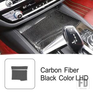 BMW カーボンセンターコンソール収納ボックスパネル装飾カバートリム 5シリーズ G30 2018-2023 スタイリングインテリアアクセサリー - LHD