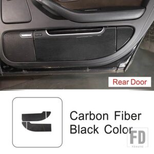 アウディ カーボンドア抗キックパネル装飾カバートリム A8 2004-2012 スタイリングインテリアアクセサリー - Rear Door