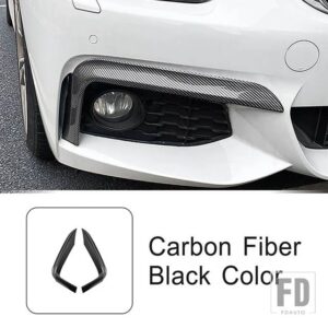 BMW フロント風ナイフ装飾ストリップ 4シリーズ F32 F33 F36 M スポーツ 2014-2020 外装アクセサリー - Carbon Fiber Color