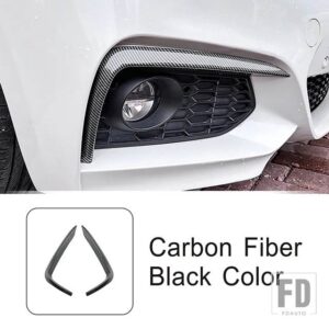 BMW フロント風ナイフ装飾ストリップ 2シリーズ F22 F23 M スポーツ 2015-2019 外装アクセサリー - Carbon Fiber Color