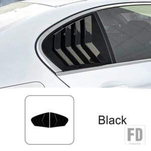 BMW リア三角シャッターパネル装飾カバートリム 5シリーズ F10 2011-2017 外装アクセサリー - Black