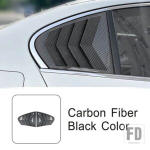 BMW リア三角シャッターパネル装飾カバートリム 5シリーズ F10 2011-2017 外装アクセサリー - Carbon Fiber Color