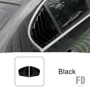BMW リア三角シャッターパネル装飾カバートリム 5シリーズ E60 2004-2010 外装アクセサリー - Black