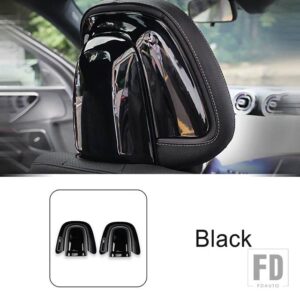 メルセデスベンツ フロントシートヘッドレストパネル装飾カバートリム Eクラス W214 2024 インテリアアクセサリー - Black