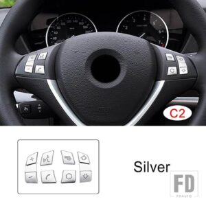 BMW ステアリングホイールボタンデカール装飾カバートリム X5 E70 X6 E71 2008-2014 インテリアアクセサリー - C2