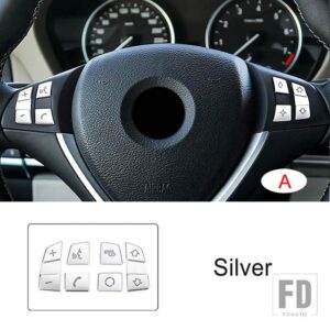 BMW ステアリングホイールボタンデカール装飾カバートリム X5 E70 X6 E71 2008-2014 インテリアアクセサリー - A