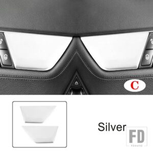 メルセデスベンツ ステンレスシートボタンパネル装飾カバートリム Cクラス W204 2008-14 インテリアアクセサリー - C