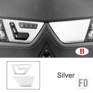 メルセデスベンツ ステンレスシートボタンパネル装飾カバートリム Cクラス W204 2008-14 インテリアアクセサリー - B