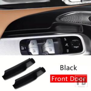 メルセデスベンツ ドア収納ボックス装飾カバートリム Eクラス W214 2024 黒インテリアアクセサリー - Front
