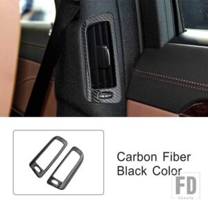 メルセデスベンツ ステンレスリアエアアウトレットフレーム装飾カバートリム Sクラス W222 2014-2020 インテリア - Carbon Fiber Color