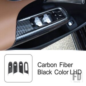 メルセデスベンツ 窓ガラス昇降ボタンフレーム装飾カバートリム Eクラス W214 2024 LHD インテリア ACCESSORIE - Carbon Fiber Color