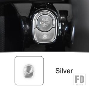 メルセデスベンツ スタートエンジンストップボタンスパンコール装飾カバートリム W177 W247 C118 H247 X247 合金 - Silver