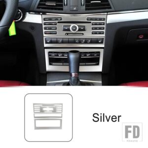 メルセデスベンツ ステンレスセンターコンソールエアコン CD パネル装飾カバートリム Eクラスクーペ W207 C207 2009-10 - Silver4