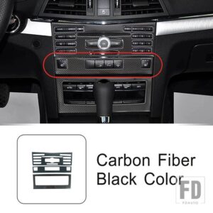メルセデスベンツ ステンレスセンターコンソールエアコン CD パネル装飾カバートリム Eクラスクーペ W207 C207 2009-10 - Carbon Fiber Color3