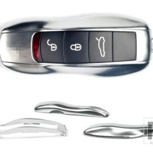 ポルシェ クローム ABS キーシェルキーホルダー家政婦キーオーガナイザーキーホルダーカバーキーケースバッグパナメーラカイエンマカン 911 - Silver
