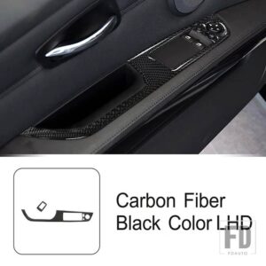 BMW カーボン窓ガラス昇降ボタンフレーム装飾カバートリム 3シリーズ E92 E93 クーペ 2005-2012 スタイリング - LHD