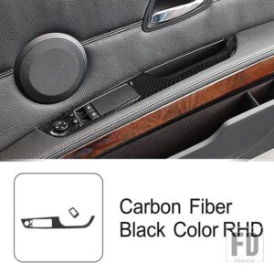 BMW カーボン窓ガラス昇降ボタンフレーム装飾カバートリム 3シリーズ E92 E93 クーペ 2005-2012 スタイリング - RHD