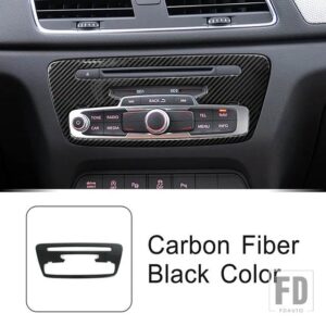 アウディ ステンレスセンターコンソールフレーム装飾カバートリム Q3 2012-2018 インテリアアクセサリー - Carbon Fiber Color