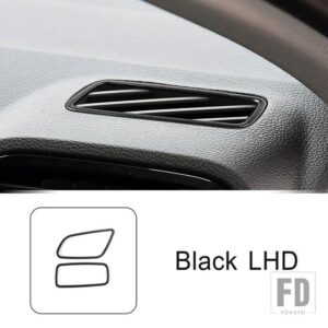 アウディ ステンレスダッシュボード空調コンセントフレーム装飾カバートリム Q3 2019-2022 LHD インテリア - Black