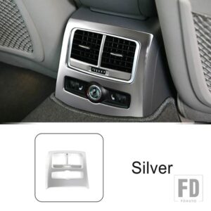 アウディ ステンレスリア空調アウトレットフレーム装飾カバートリム A6 C6 2005-2011 インテリア - Silver