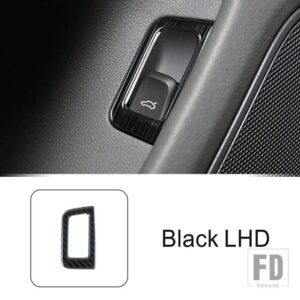 アウディ ステンレスドアトランクスイッチフレーム装飾カバートリム A6 C7 2012-2018 LHD インテリアアクセサリー - Black