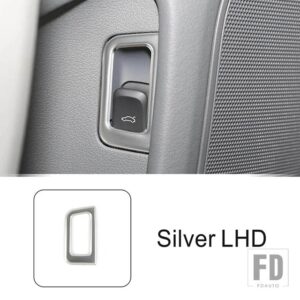 アウディ ステンレスドアトランクスイッチフレーム装飾カバートリム A6 C7 2012-2018 LHD インテリアアクセサリー - Silver