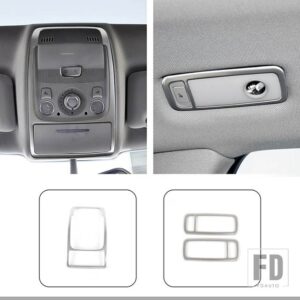 アウディ ステンレスルーフ読書ランプフレーム装飾 A4 B8 Q5 2009-2016 ドームライトカバートリム - 3 pieces