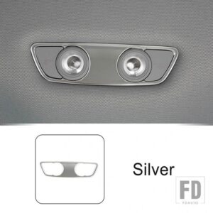 アウディ ステンレスリアルーフ読書ランプフレーム装飾カバートリム A4 B9 2017-2021 インテリアアクセサリー - Silver