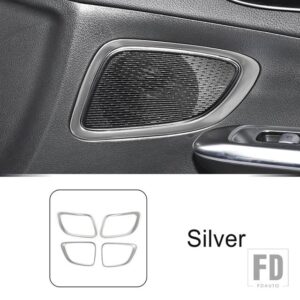 メルセデスベンツ ドアオーディオスピーカーフレーム装飾カバートリム Cクラス W206 2022 2023 ステンレスインテリア - Silver