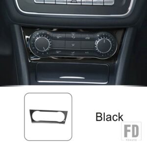 メルセデスベンツ ステンレスセンターコンソール空調フレーム装飾カバートリム CLA GLA AB クラス C117 X156 W176 - Black