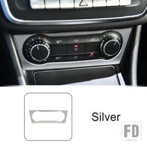 メルセデスベンツ ステンレスセンターコンソール空調フレーム装飾カバートリム CLA GLA AB クラス C117 X156 W176 - Silver