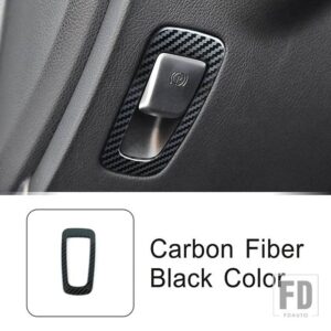 メルセデスベンツ ステンレス電子ハンドブレーキフレーム装飾カバートリム Cクラス GLC W205 X253 2015-2018 - Carbon Fiber Color