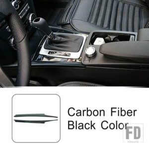 メルセデスベンツ ステンレスセンターコンソールアームレストボックス両側トリムストリップ Cクラス W204 2008-2014 インテリア - Carbon Fiber Color