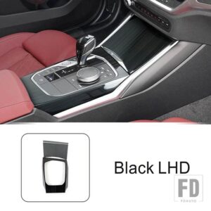 BMW ステンレスセンターコンソールギアシフトフレーム装飾カバートリム 3シリーズ G20 G28 2020-2022 LHD - Black