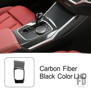 BMW ステンレスセンターコンソールギアシフトフレーム装飾カバートリム 3シリーズ G20 G28 2020-2022 LHD - Carbon Fiber Color