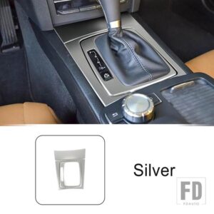 メルセデスベンツ ステンレスセンターコンソールギアシフトパネル装飾カバートリム Cクラス W204 GLK X204 スタイリング - Silver