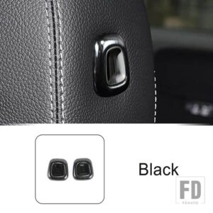 メルセデスベンツ ステンレスヘッドレストボタンスパンコール装飾カバートリム Aクラス W177 2019-2022 インテリア - Black
